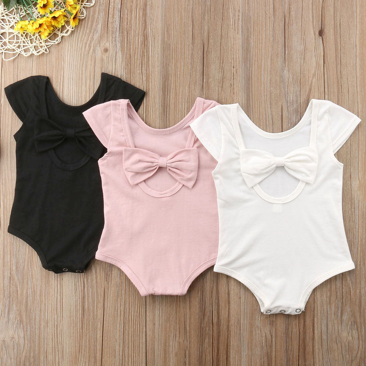 New Summer Back Bow Newborn Baby's Romper