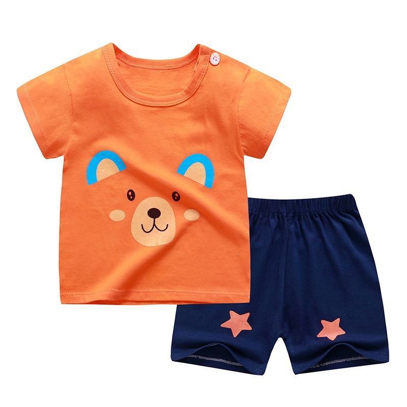 Cotton Baby Boy short sleeve suit