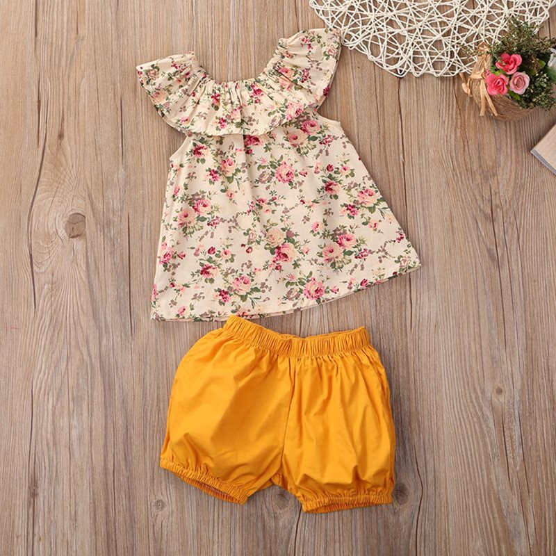 Summer Newborn Baby Girl Clothes Shorts Outfits