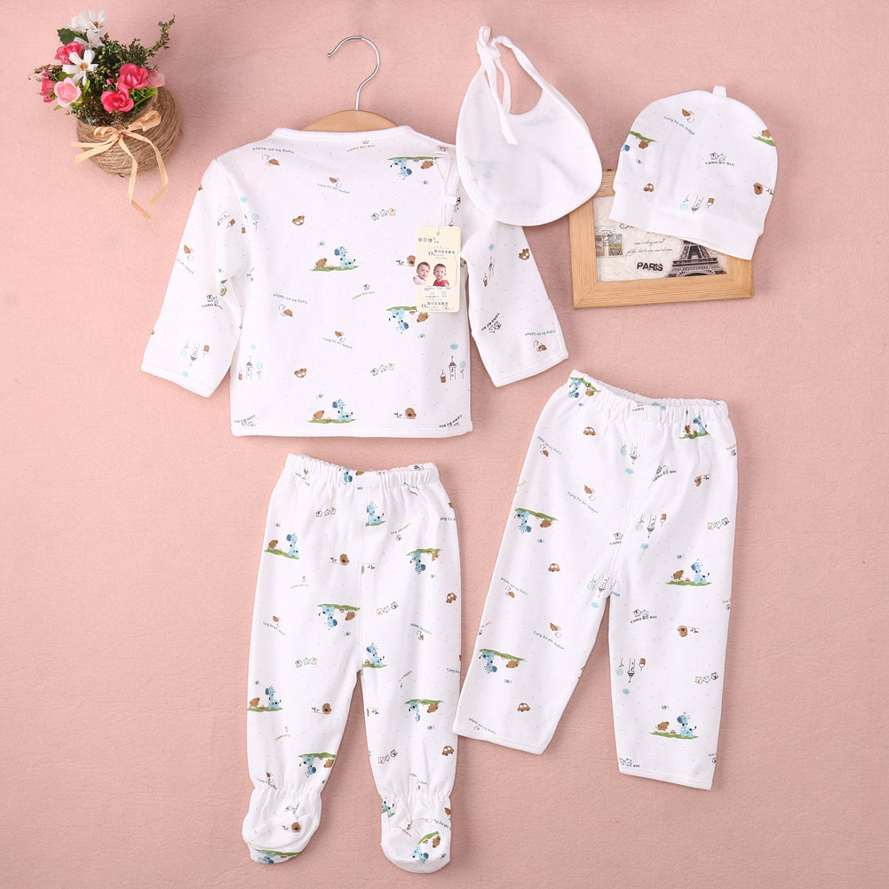 Newborn baby animal print shirt and pants