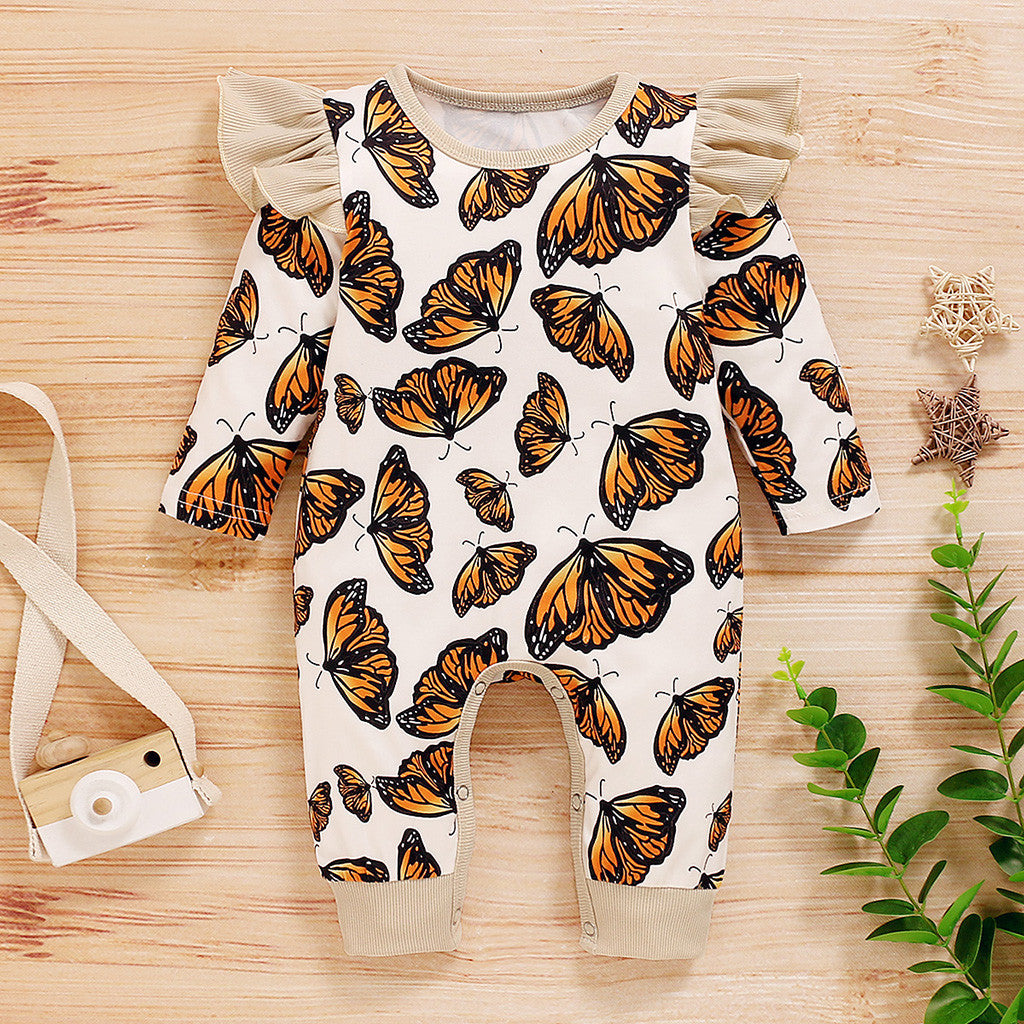 Newborn Clothes Butterfly Jumpsuit Cute Wind