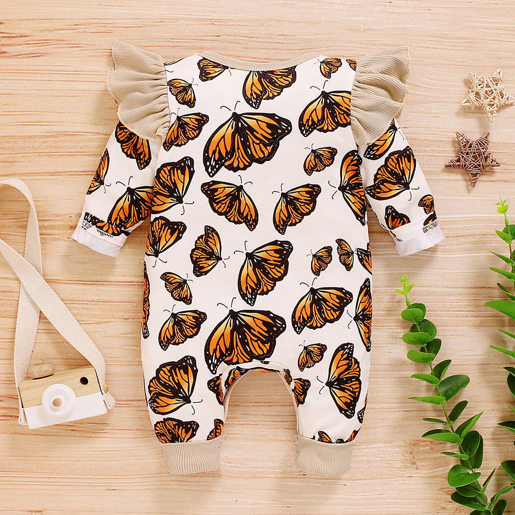 Newborn Clothes Butterfly Jumpsuit Cute Wind