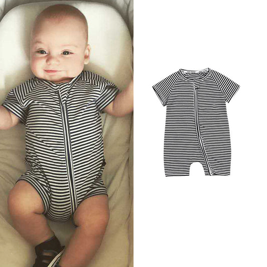 Kids Tales Summer Short-Sleeved One-Piece Baby Cotton Romper