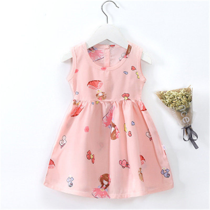 8 Style Baby Girls Dress, Summer Cute Cartoon Baby Princess Birthday Party Knitted Dresses