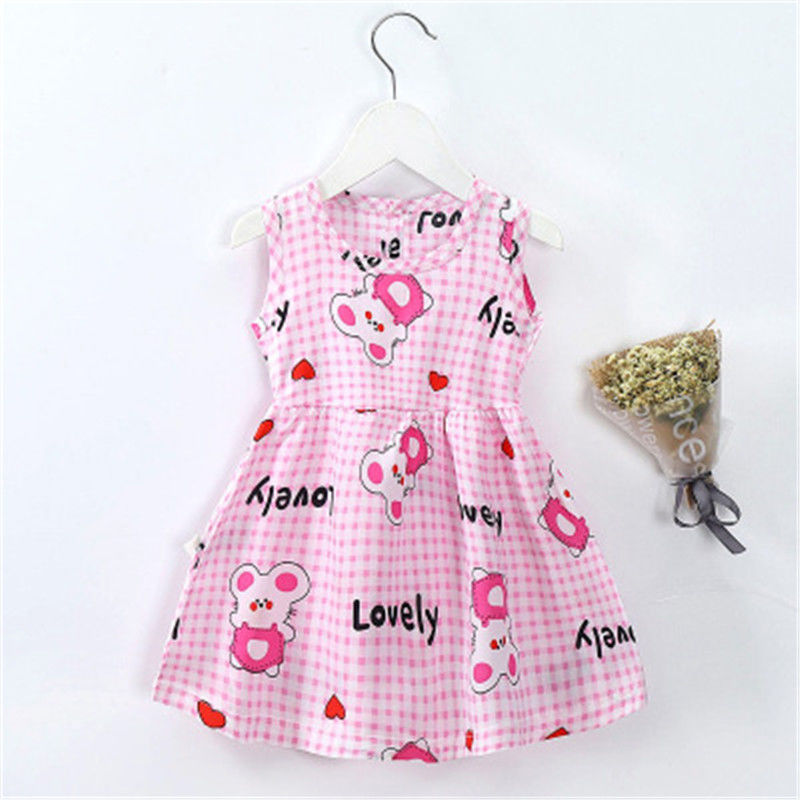 8 Style Baby Girls Dress, Summer Cute Cartoon Baby Princess Birthday Party Knitted Dresses