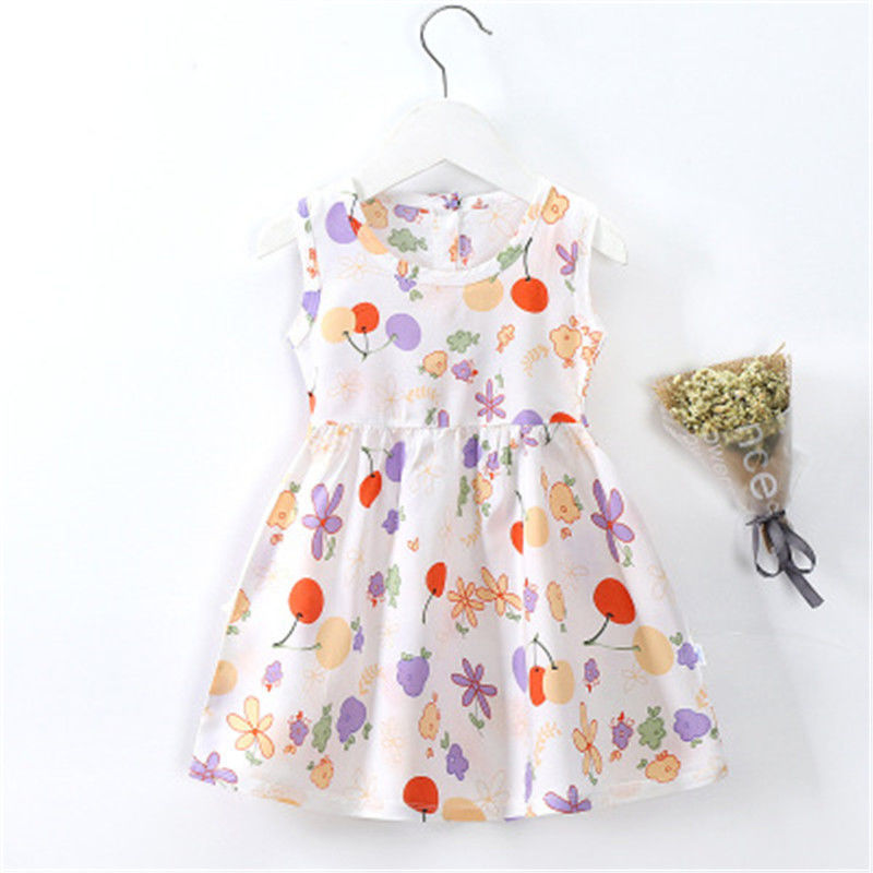 8 Style Baby Girls Dress, Summer Cute Cartoon Baby Princess Birthday Party Knitted Dresses