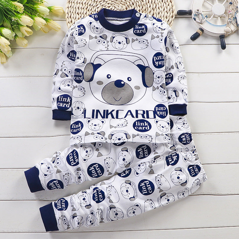 Cotton Baby Pajamas And Children's Underwear Set