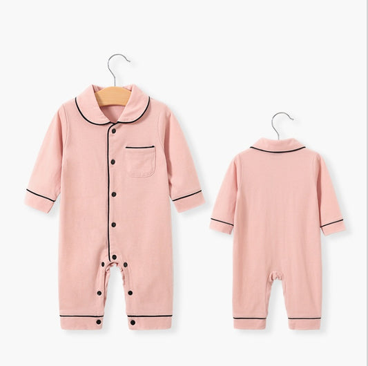 Thin baby one-piece pajamas spring and summer