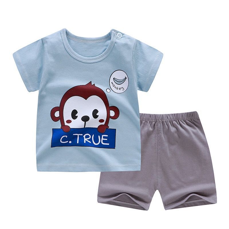 Cotton Baby Boy short sleeve suit