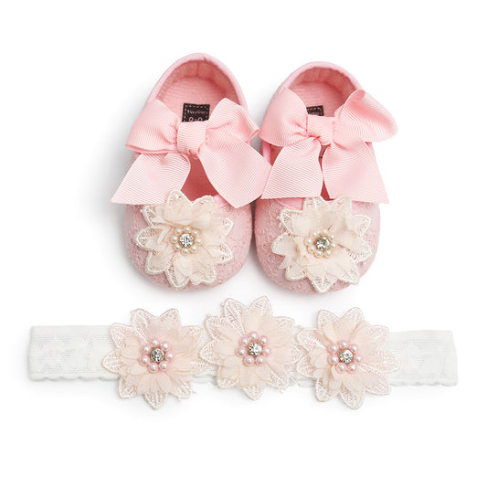 Floret lace baby princess soft shoes