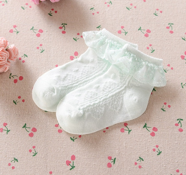 Children's lace boat socks