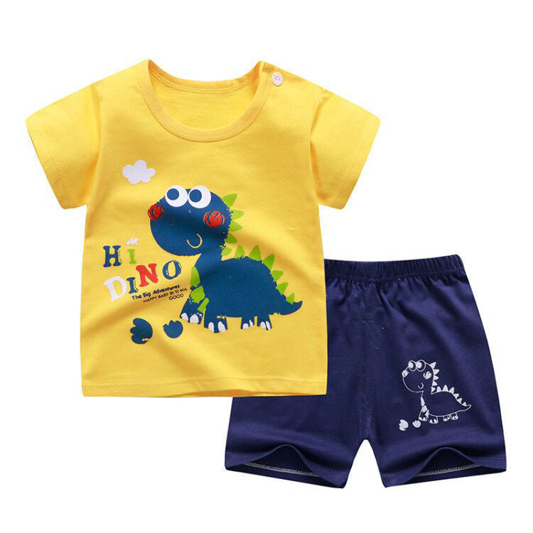 Cotton Baby Boy short sleeve suit