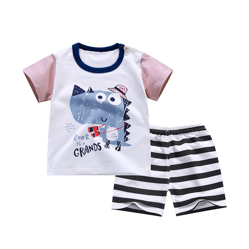 Cotton Baby Boy short sleeve suit