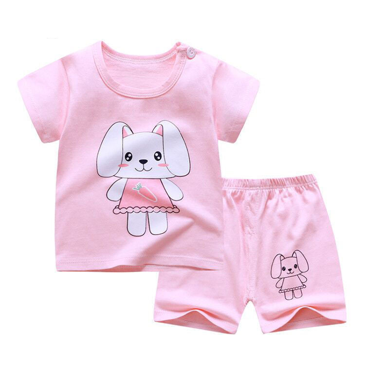 Cotton Baby Boy short sleeve suit