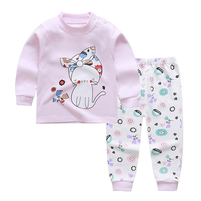 Autumn And Winter Pajamas, Baby Autumn Clothes, Long Trousers, Girls' Home Clothes