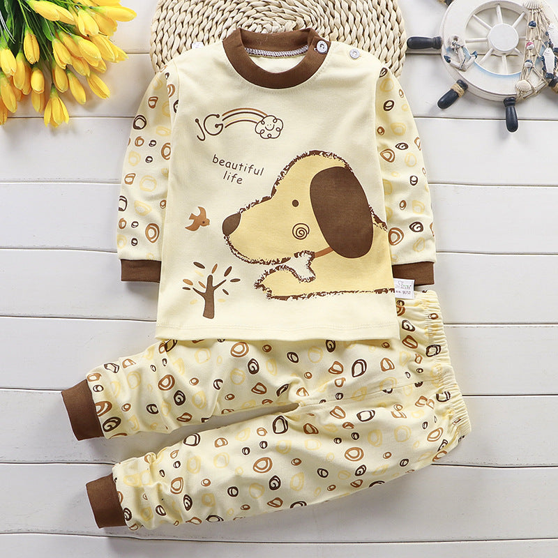 Cotton Baby Pajamas And Children's Underwear Set