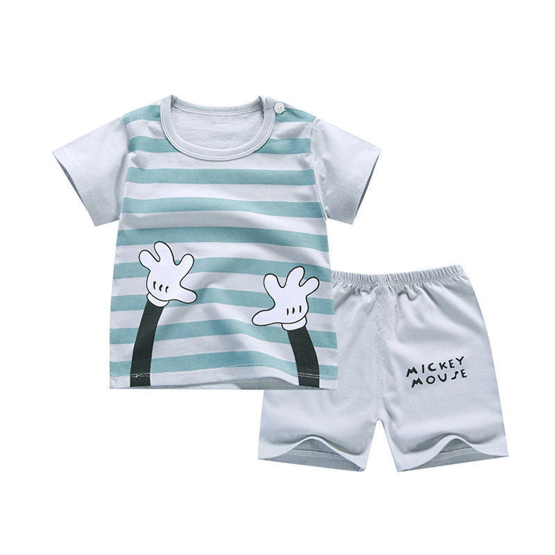 Cotton Baby Boy short sleeve suit