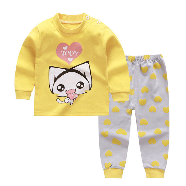 Autumn And Winter Pajamas, Baby Autumn Clothes, Long Trousers, Girls' Home Clothes