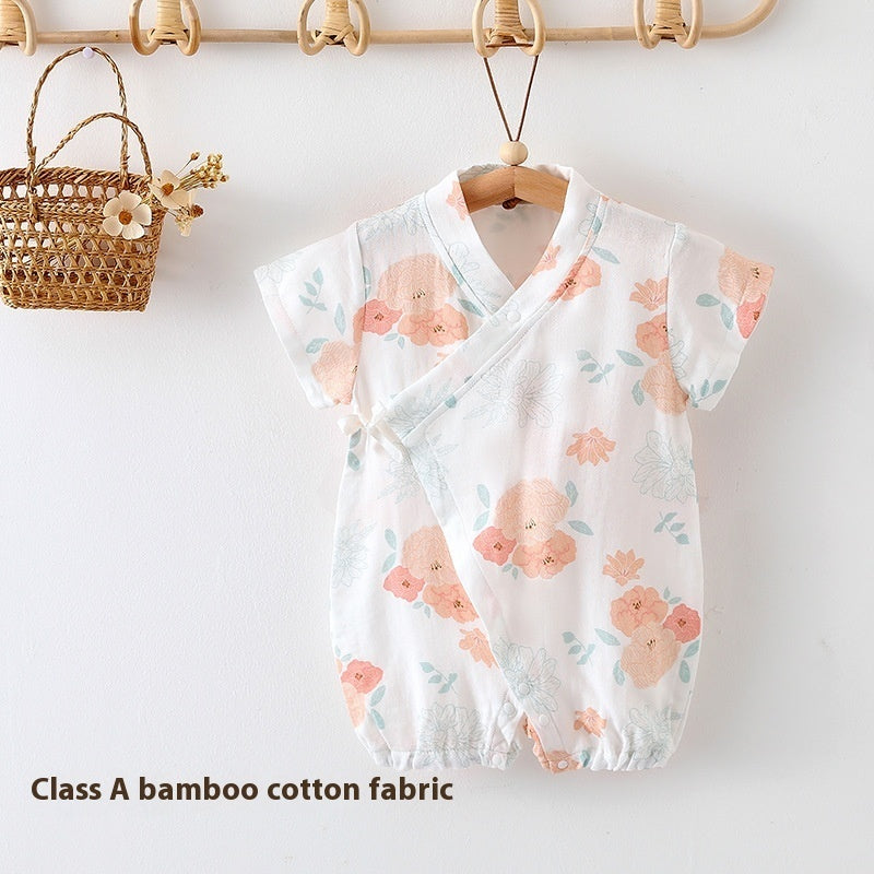 Baby Jumpsuit Summer Clothing Class A Bamboo Cotton