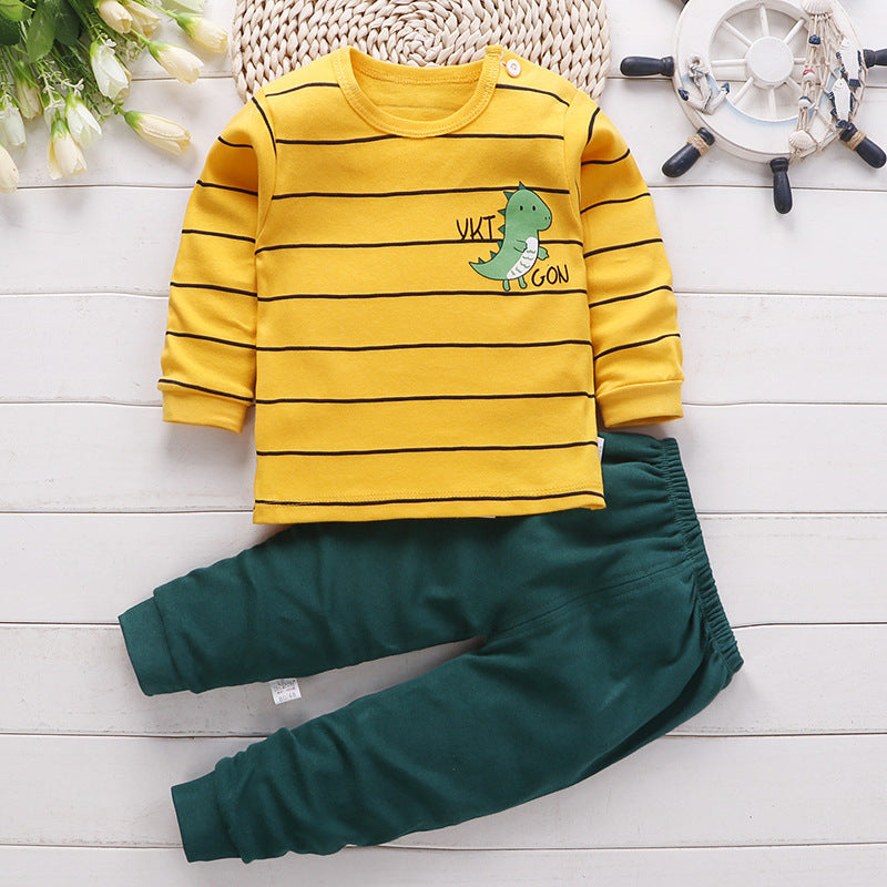 Cotton Baby Pajamas And Children's Underwear Set