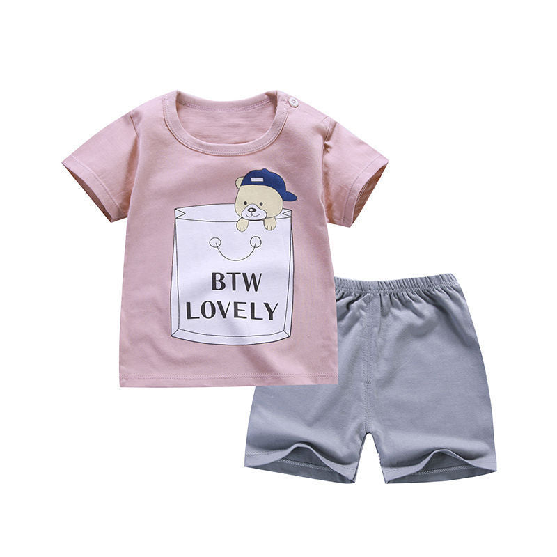 Cotton Baby Boy short sleeve suit