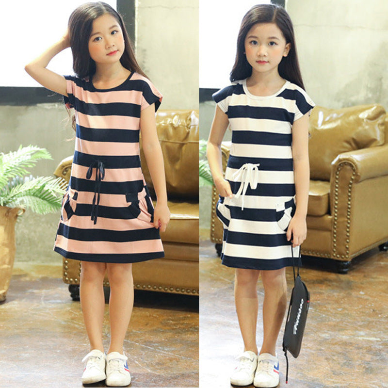 Summer Stretch Dress Fashion Room Long Skirt Children's Wear