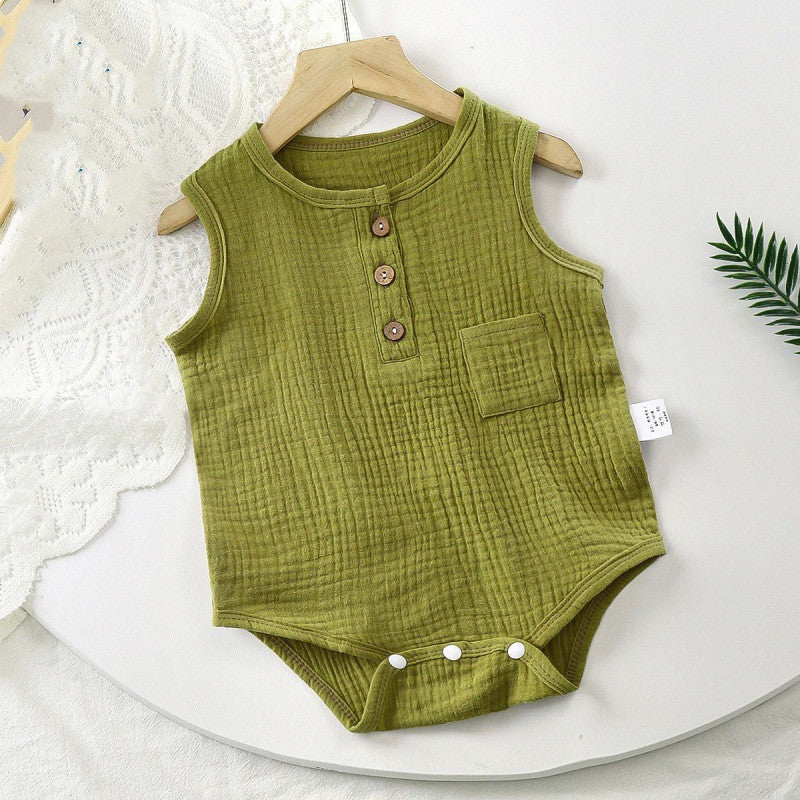 Newborn Summer Jumpsuit Thin Sleeveless