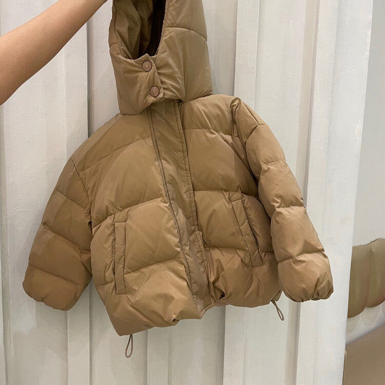 Solid Color Warm Down Cotton Jacket