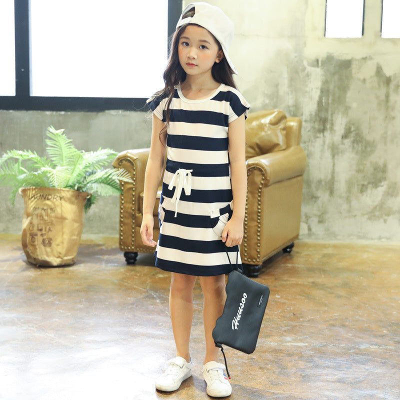 Summer Stretch Dress Fashion Room Long Skirt Children's Wear