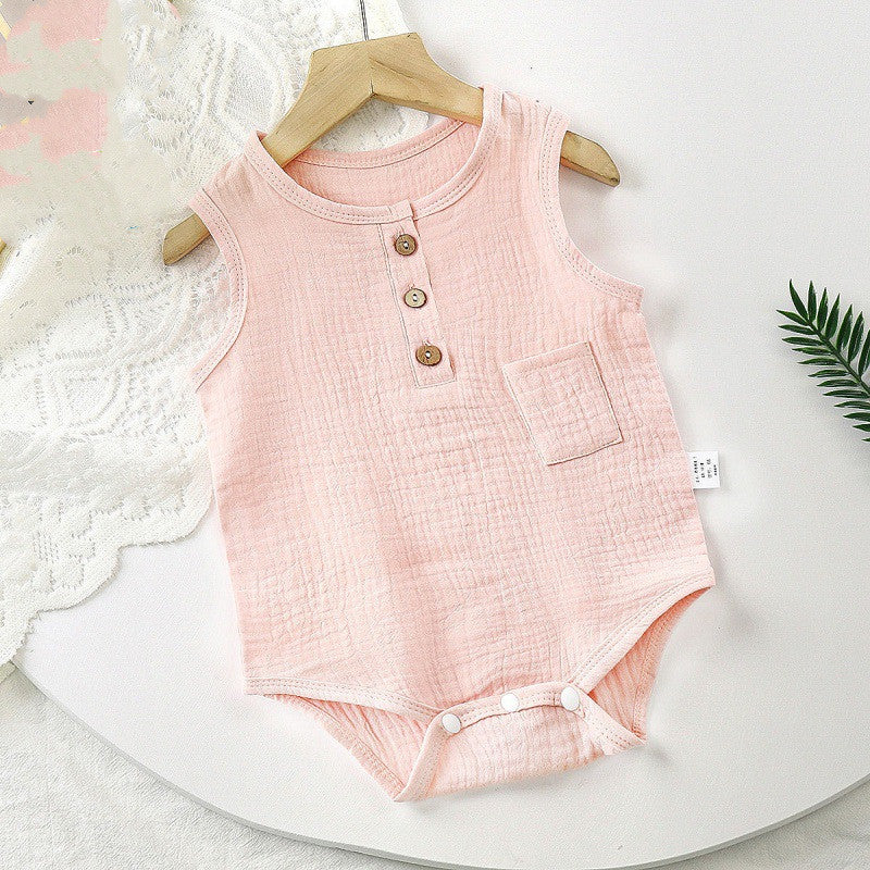 Newborn Summer Jumpsuit Thin Sleeveless