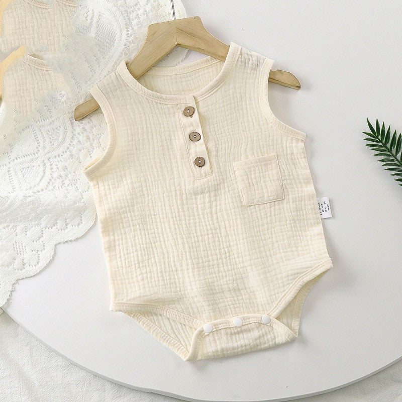 Newborn Summer Jumpsuit Thin Sleeveless