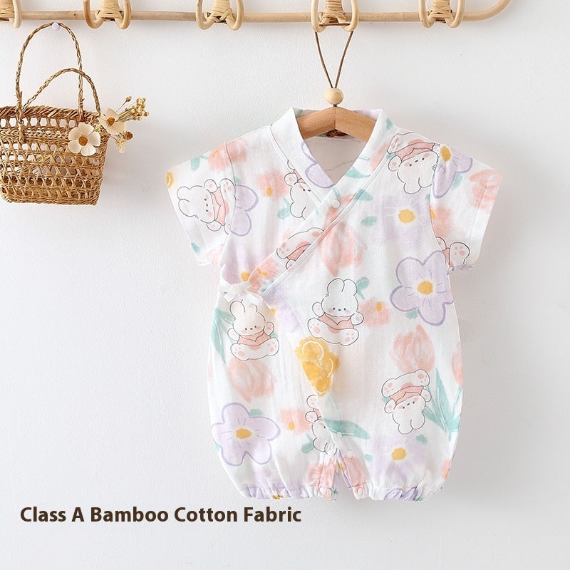 Baby Jumpsuit Summer Clothing Class A Bamboo Cotton