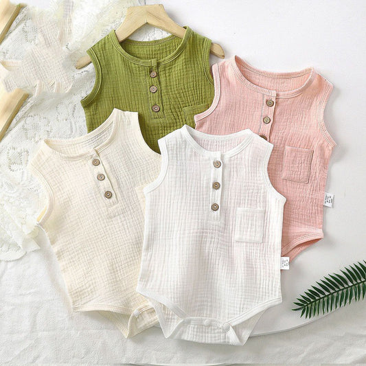 Newborn Summer Jumpsuit Thin Sleeveless