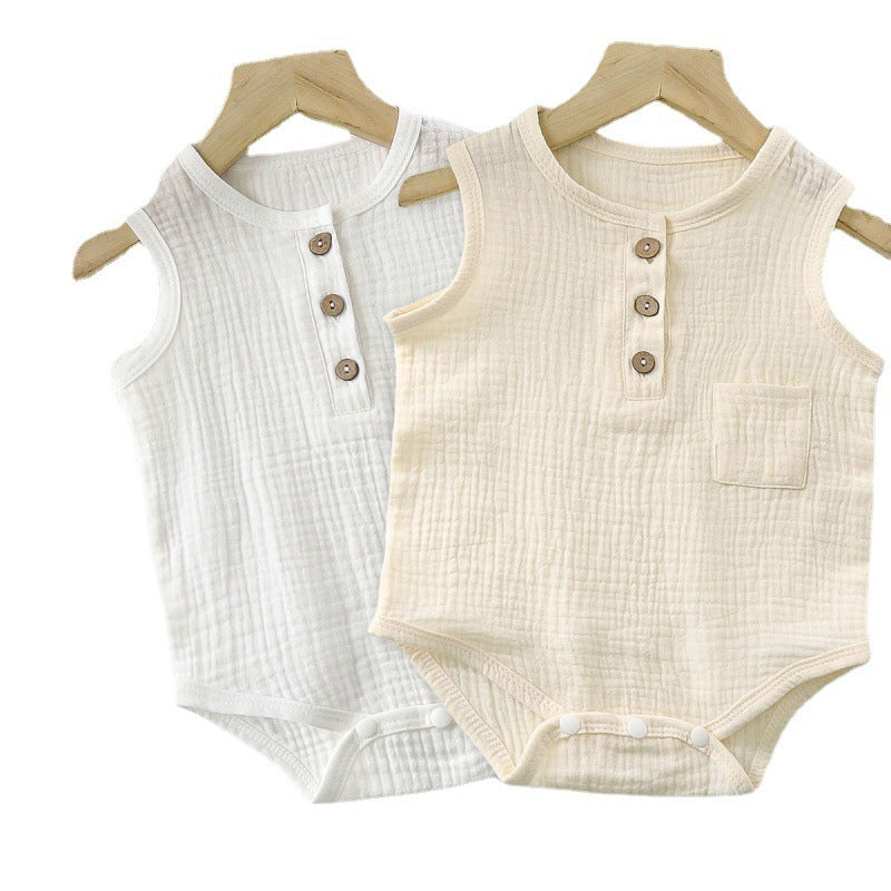 Newborn Summer Jumpsuit Thin Sleeveless