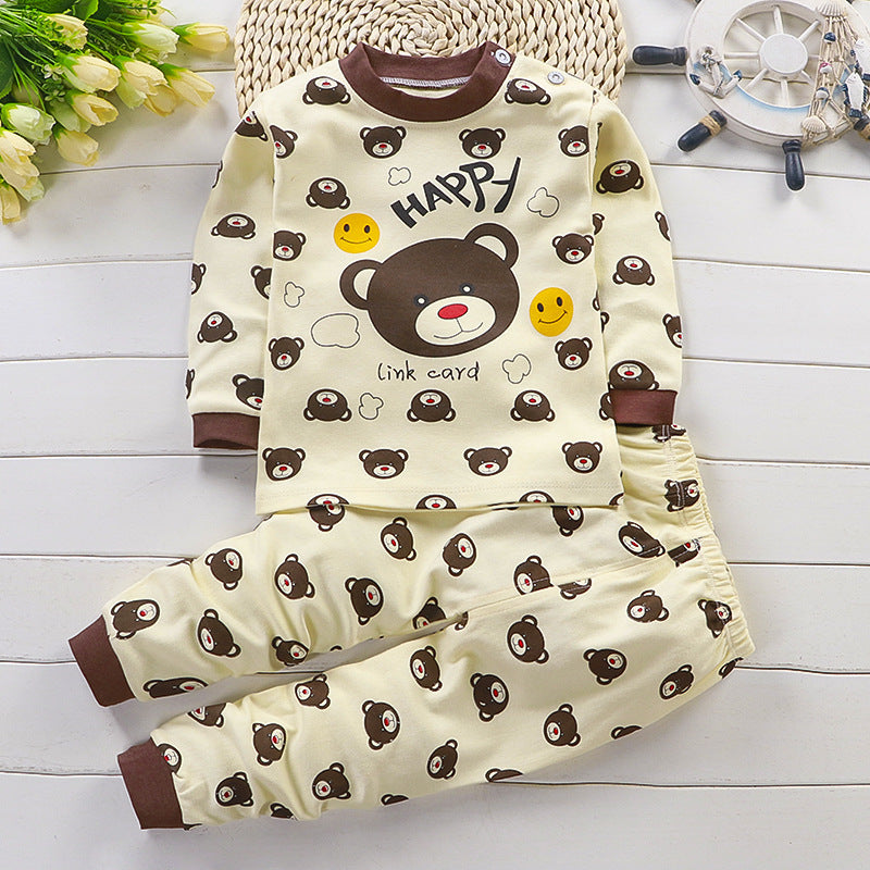 Cotton Baby Pajamas And Children's Underwear Set